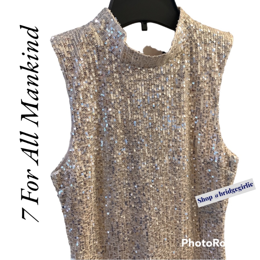 7 For All Mankind Sequin Bodysuit New with Tags - Picture 5 of 7